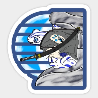 Winter Frogmurai - Samurai Frogs Sticker